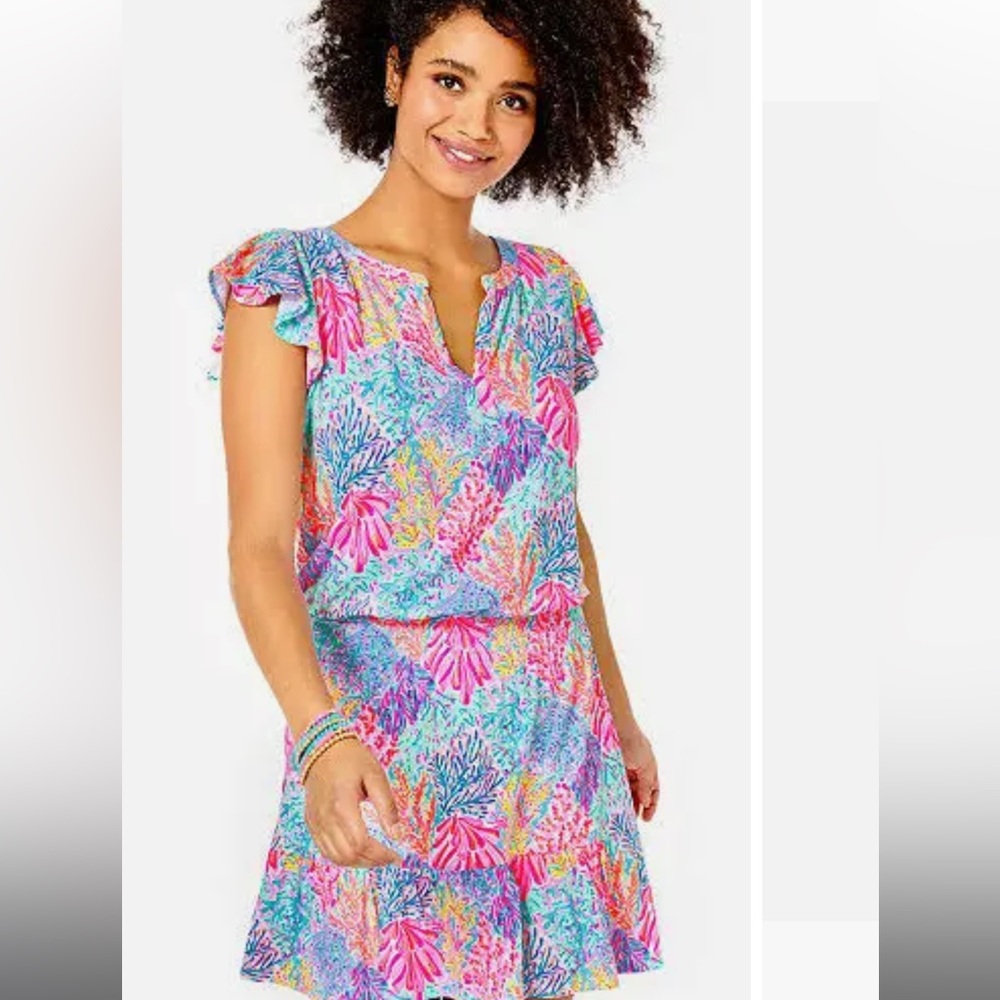 NWT Lilly Pulitzer Ravi Romper Dress multi splashdance size medium